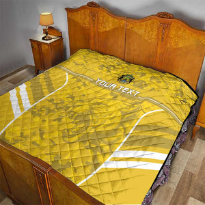 Custom Gabon Football Quilt Go Les Pantheres