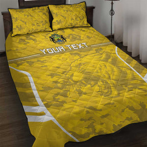 Custom Gabon Football Quilt Bed Set Go Les Pantheres