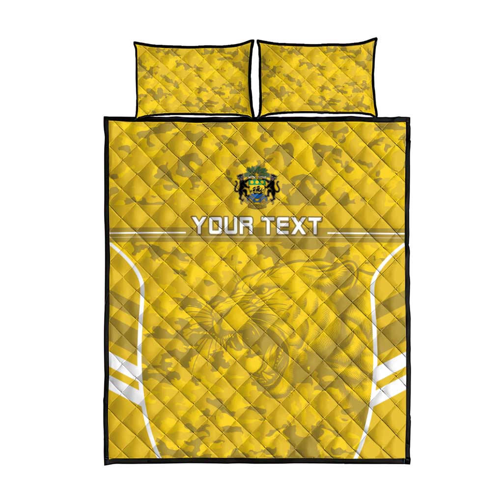 Custom Gabon Football Quilt Bed Set Go Les Pantheres