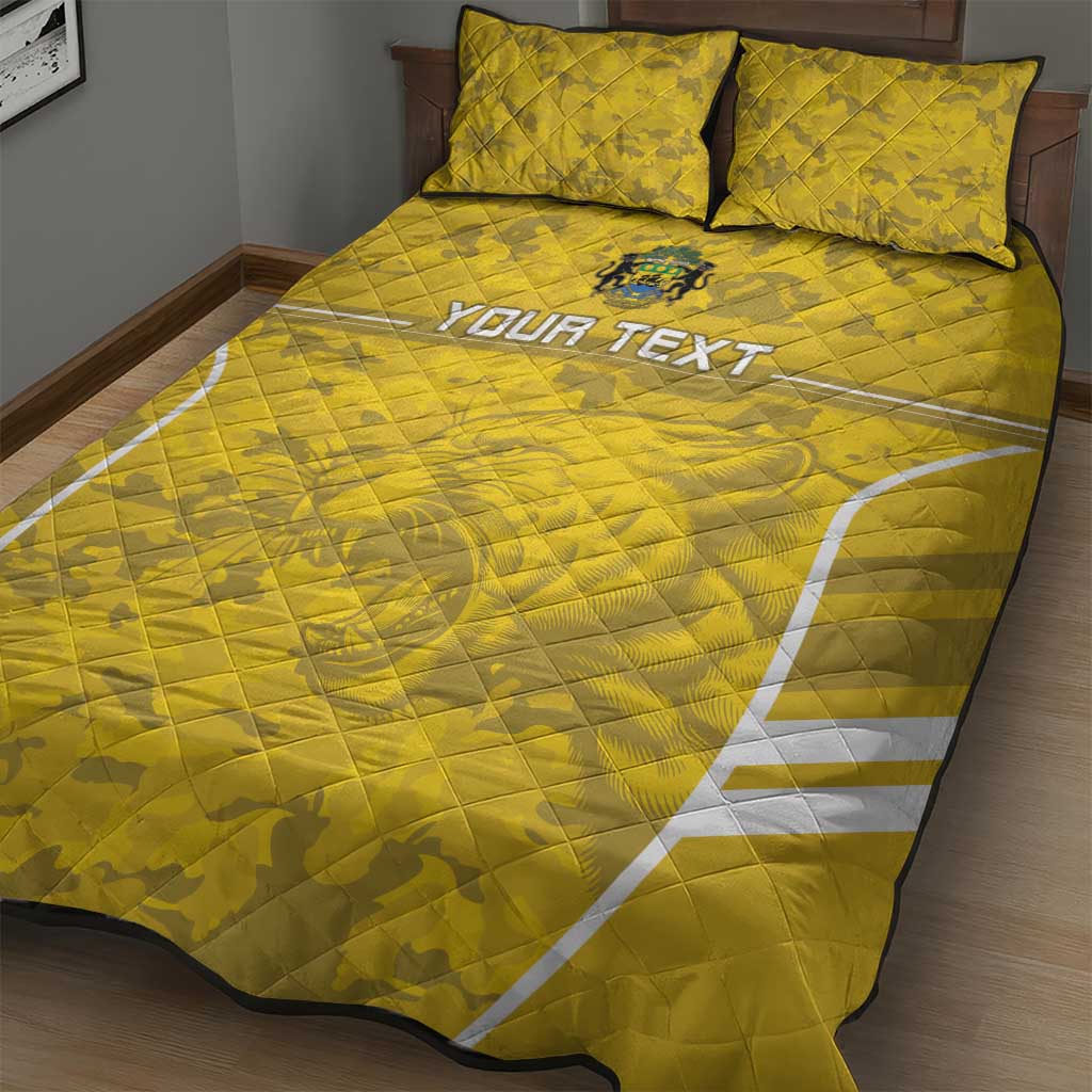 Custom Gabon Football Quilt Bed Set Go Les Pantheres