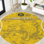 Custom Gabon Football Round Carpet Go Les Pantheres