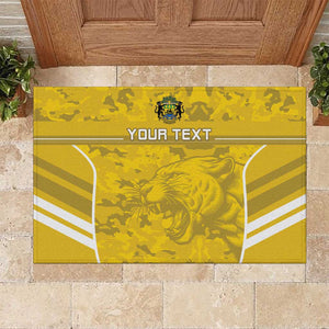 Custom Gabon Football Rubber Doormat Go Les Pantheres
