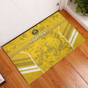 Custom Gabon Football Rubber Doormat Go Les Pantheres