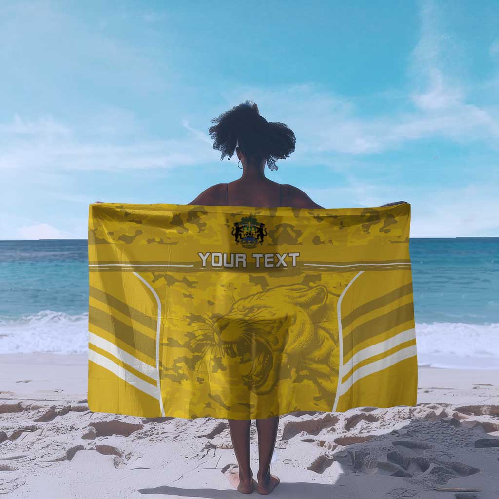 Custom Gabon Football Sarong Go Les Pantheres