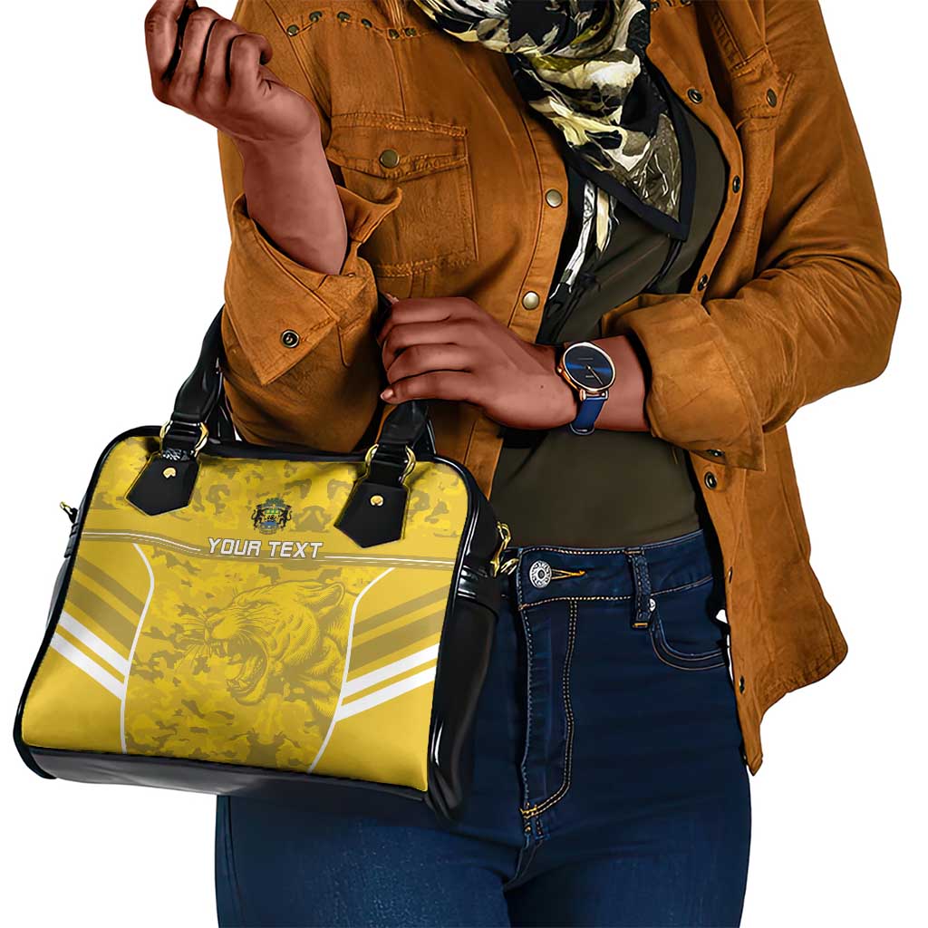 Custom Gabon Football Shoulder Handbag Go Les Pantheres