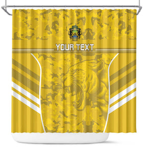 Custom Gabon Football Shower Curtain Go Les Pantheres