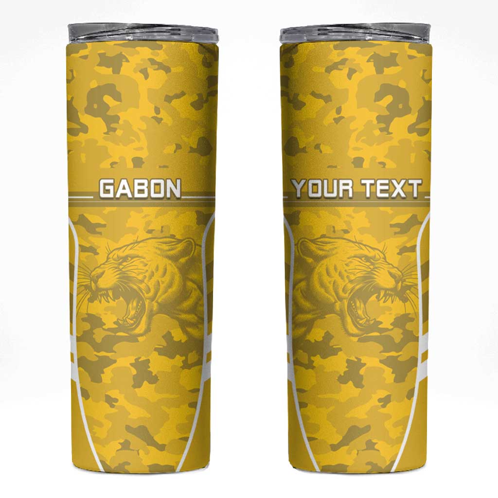 Custom Gabon Football Skinny Tumbler Go Les Pantheres