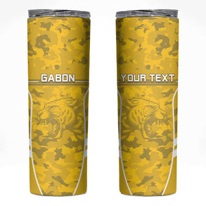 Custom Gabon Football Skinny Tumbler Go Les Pantheres
