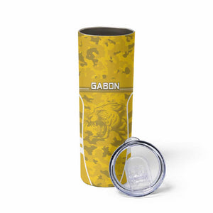 Custom Gabon Football Skinny Tumbler Go Les Pantheres