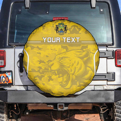 Custom Gabon Football Spare Tire Cover Go Les Pantheres