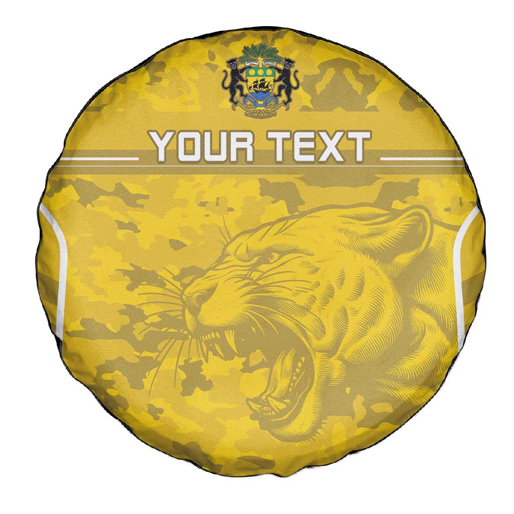Custom Gabon Football Spare Tire Cover Go Les Pantheres