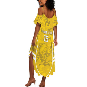 Custom Gabon Football Summer Maxi Dress Go Les Pantheres