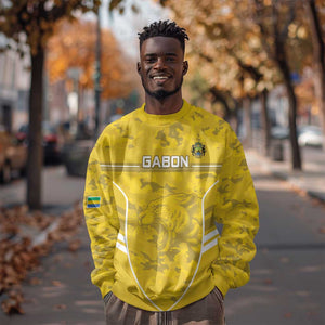 Custom Gabon Football Sweatshirt Go Les Pantheres