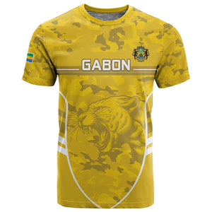 Custom Gabon Football T shirt Go Les Pantheres