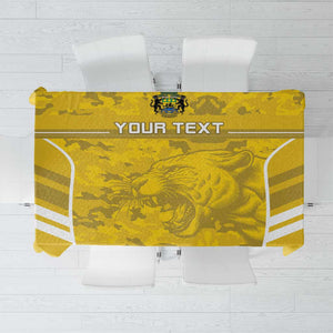 Custom Gabon Football Tablecloth Go Les Pantheres