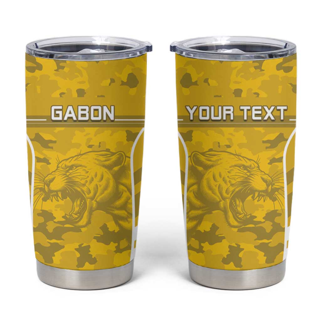 Custom Gabon Football Tumbler Cup Go Les Pantheres