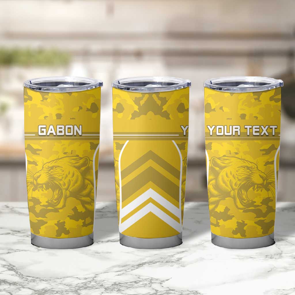 Custom Gabon Football Tumbler Cup Go Les Pantheres