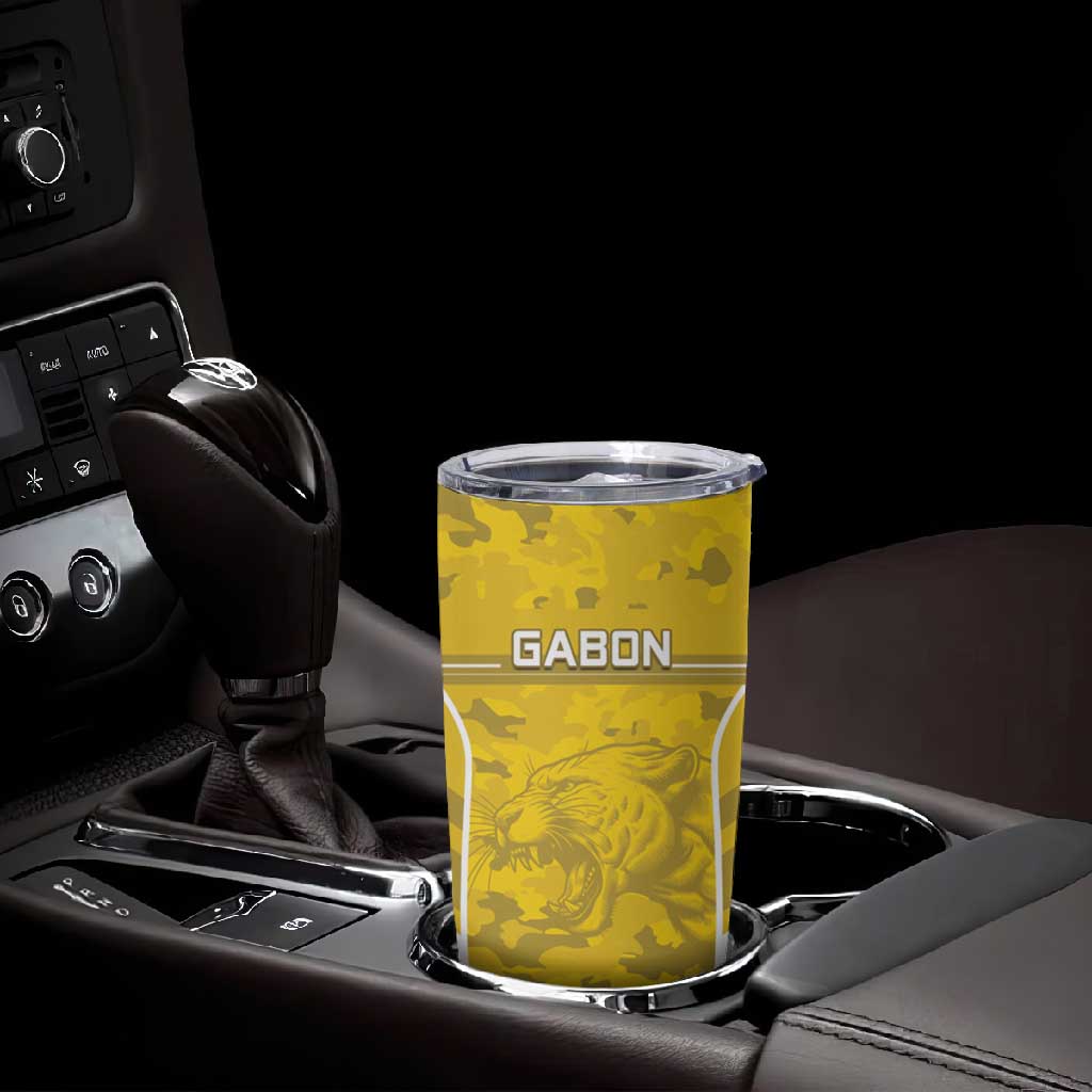 Custom Gabon Football Tumbler Cup Go Les Pantheres