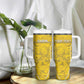 Custom Gabon Football Tumbler With Handle Go Les Pantheres