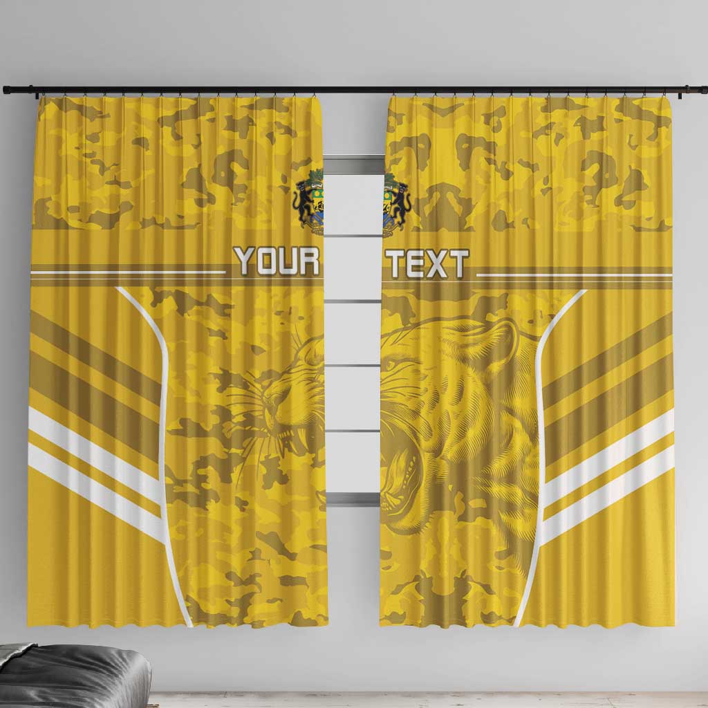 Custom Gabon Football Window Curtain Go Les Pantheres