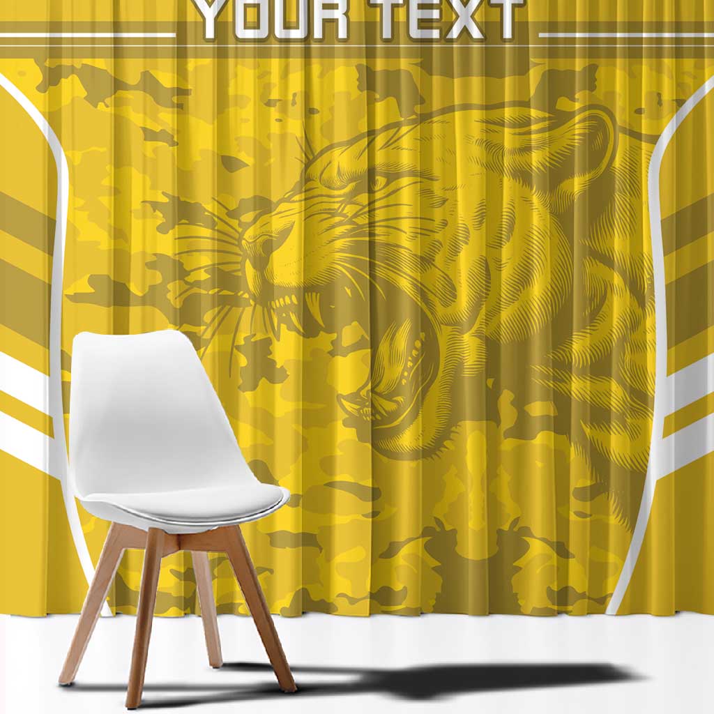 Custom Gabon Football Window Curtain Go Les Pantheres