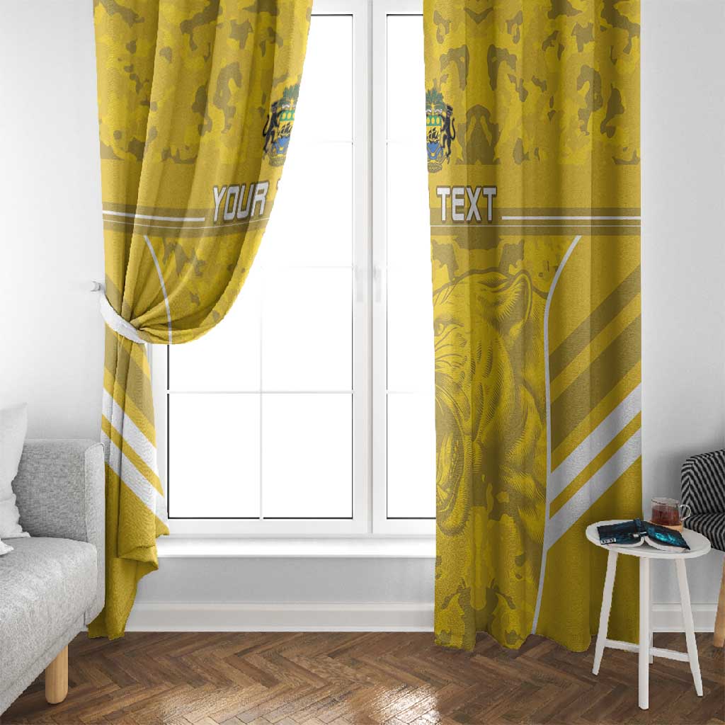 Custom Gabon Football Window Curtain Go Les Pantheres
