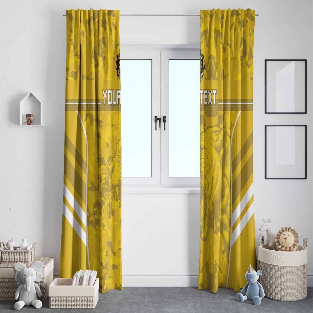 Custom Gabon Football Window Curtain Go Les Pantheres