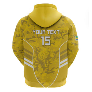 Custom Gabon Football Zip Hoodie Go Les Pantheres