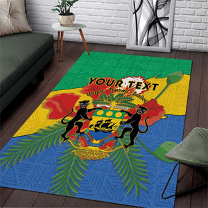 Personalised Afro Gabon Area Rug Gabonese Union Travail and Justice