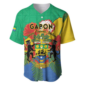 Personalised Afro Gabon Baseball Jersey Gabonese Union Travail and Justice