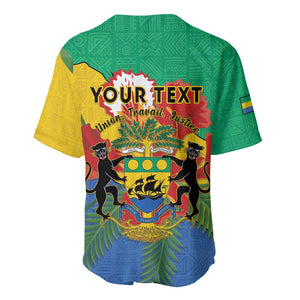Personalised Afro Gabon Baseball Jersey Gabonese Union Travail and Justice