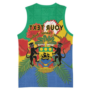 Personalised Afro Gabon Basketball Jersey Gabonese Union Travail and Justice - African Pride