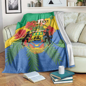 Personalised Afro Gabon Blanket Gabonese Union Travail and Justice