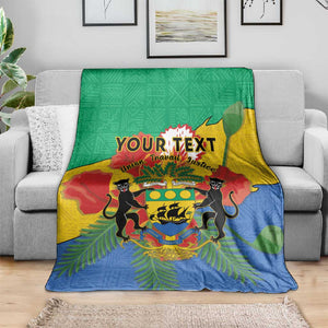 Personalised Afro Gabon Blanket Gabonese Union Travail and Justice