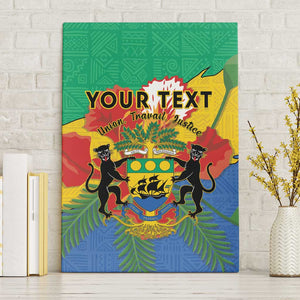 Personalised Afro Gabon Canvas Wall Art Gabonese Union Travail and Justice