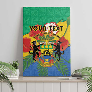 Personalised Afro Gabon Canvas Wall Art Gabonese Union Travail and Justice