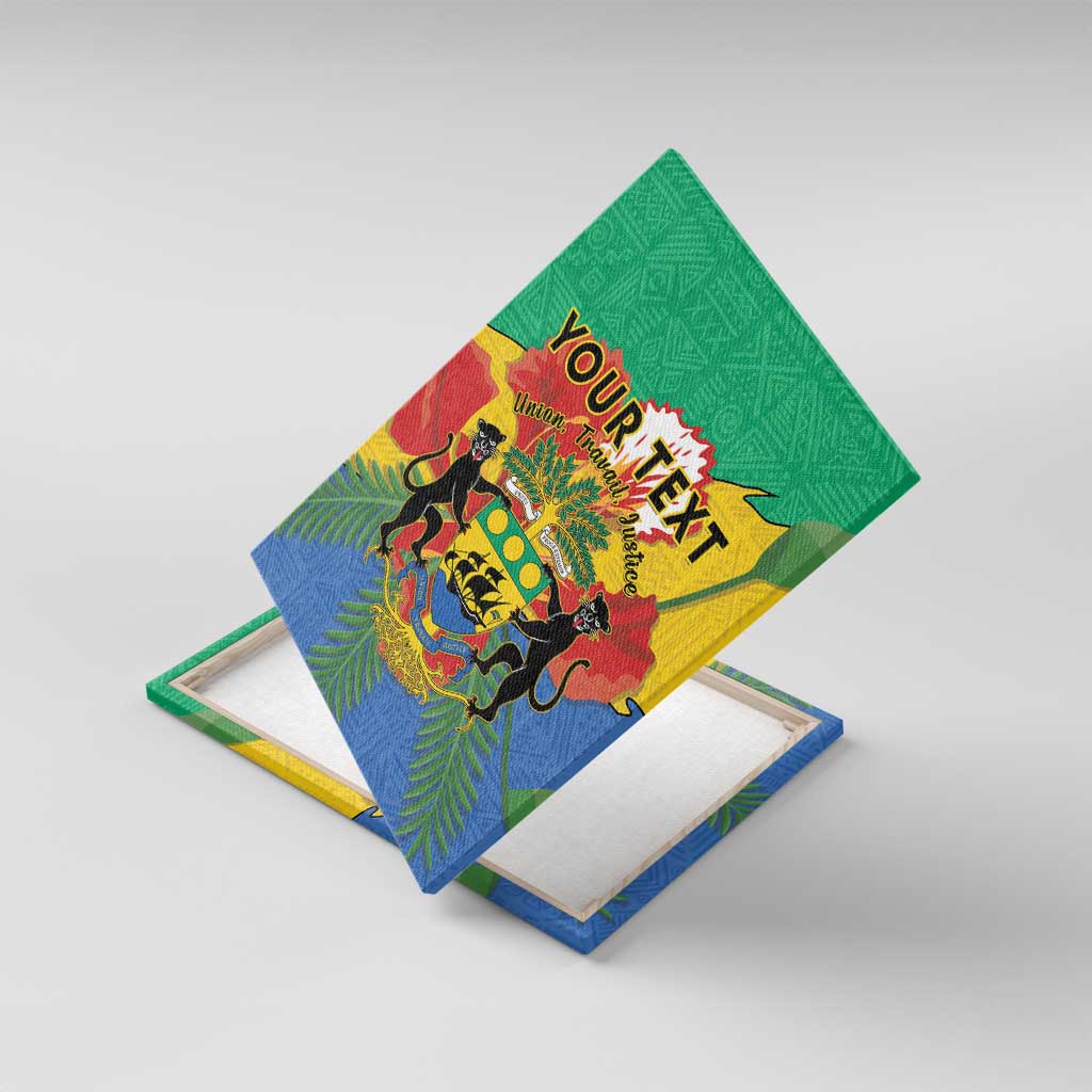 Personalised Afro Gabon Canvas Wall Art Gabonese Union Travail and Justice