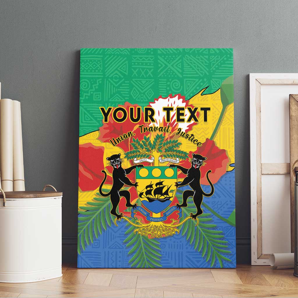 Personalised Afro Gabon Canvas Wall Art Gabonese Union Travail and Justice