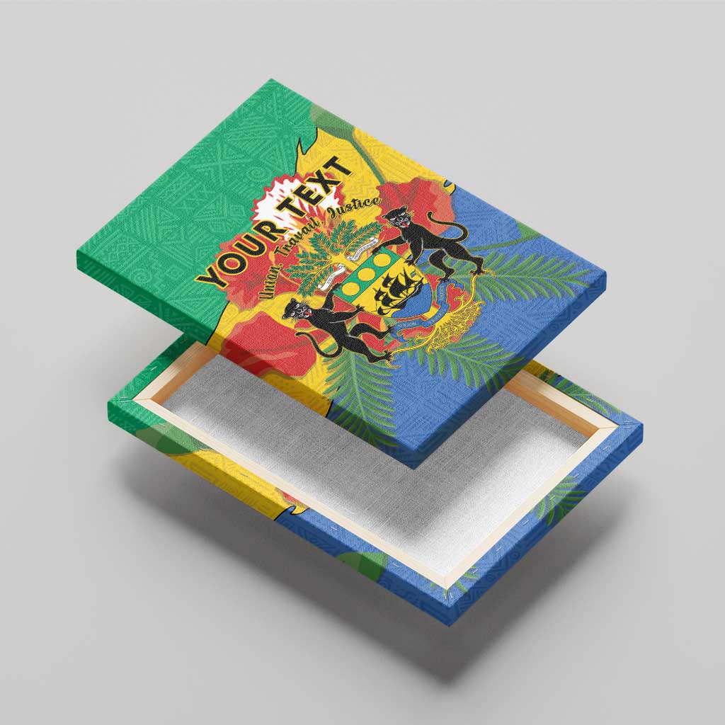 Personalised Afro Gabon Canvas Wall Art Gabonese Union Travail and Justice