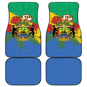 Personalised Afro Gabon Car Mats Gabonese Union Travail and Justice