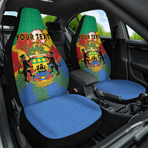 Personalised Afro Gabon Car Seat Cover Gabonese Union Travail and Justice