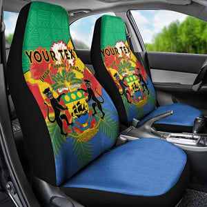 Personalised Afro Gabon Car Seat Cover Gabonese Union Travail and Justice