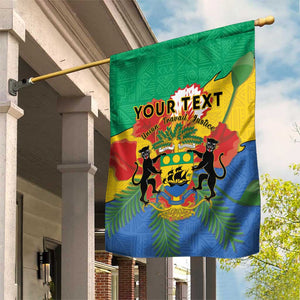 Personalised Afro Gabon Garden Flag Gabonese Union Travail and Justice