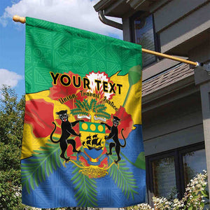 Personalised Afro Gabon Garden Flag Gabonese Union Travail and Justice