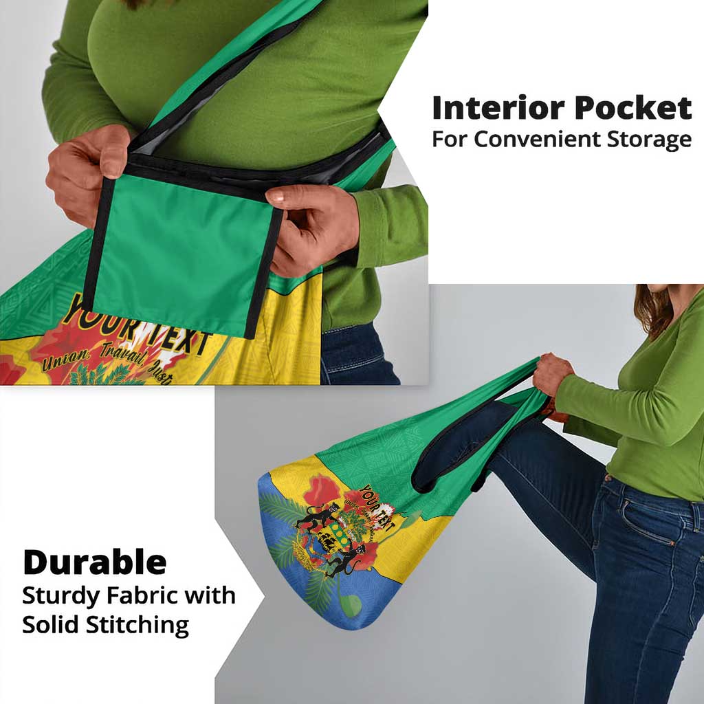 Personalised Afro Gabon Grocery Bag Gabonese Union Travail and Justice