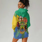 Personalised Afro Gabon Hoodie Dress Gabonese Union Travail and Justice