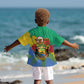 Personalised Afro Gabon Kid Hawaiian Shirt Gabonese Union Travail and Justice