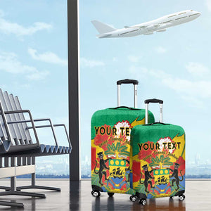 Personalised Afro Gabon Luggage Cover Gabonese Union Travail and Justice