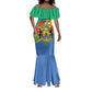 Personalised Afro Gabon Mermaid Dress Gabonese Union Travail and Justice