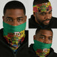 Personalised Afro Gabon Neck Gaiter Gabonese Union Travail and Justice LT15